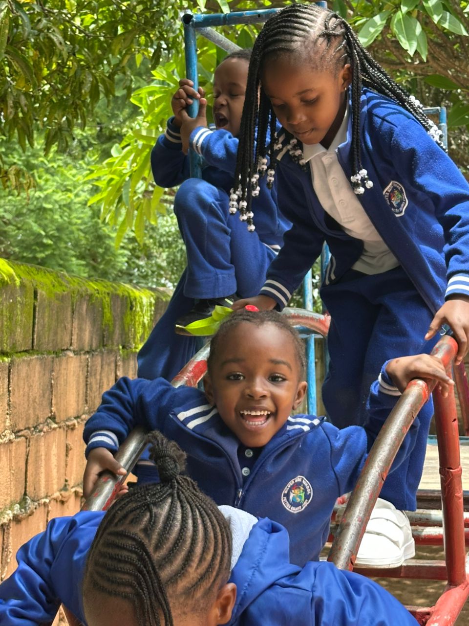 Silver Side School learners in the playground